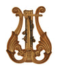 Coro Stamped Lyre Lovely Purple Stones Vintage Figural Costume Brooch