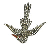 Large Pot Metal Rhinestone Bird Vintage Figural Pin Brooch 1930s