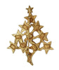 Kirks Folly Stacked Stars Figural Christmas Tree Vintage Figural Brooch