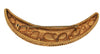 Floral Quarter Moon Gold Plate Rhinestones Vintage Figural Pin Brooch