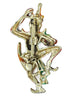 ART Enamel Pearls Temple Dancer Vintage Figural Costume Brooch