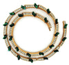 Butler Icy Rhinestone & Jade Green Lucite Gold Plate Vintage Necklace