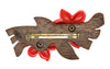 Celluloid Bright Blooms Carved Wood Branch Vintage Figural Brooch 1930s