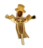 Corocraft Dangling Chains Bow Tie Scarecrow Vintage Figural Brooch