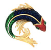 Bright Enamel Koi Goldfish Vintage Figural Brooch