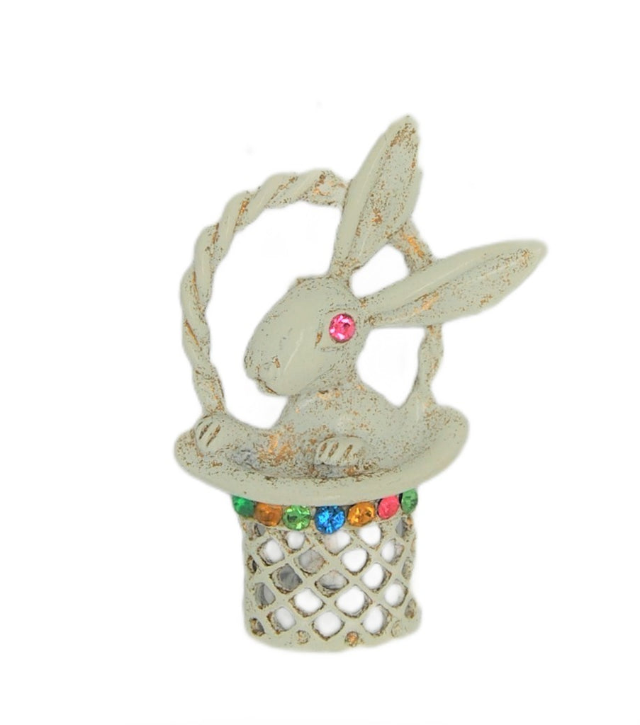 Doddz Dodds Bunny Basket Build-Your-Own Kit Vintage Figural Pin Brooch