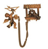 1915 Art Deco Cupid & Love Birds Chatelaine Vintage Figural Costume Brooch Set