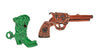 Gerrys Cowboy Boot & Revolver Scatter Enameled Vintage Figural Brooch Set.
