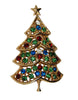 Hedy H Heart Christmas Holiday Tree Vintage Figural Pin Brooch