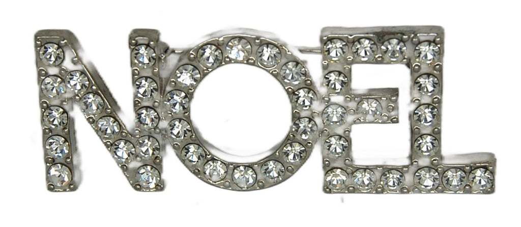 Christmas Holiday NOEL Message Vintage Pin Brooch