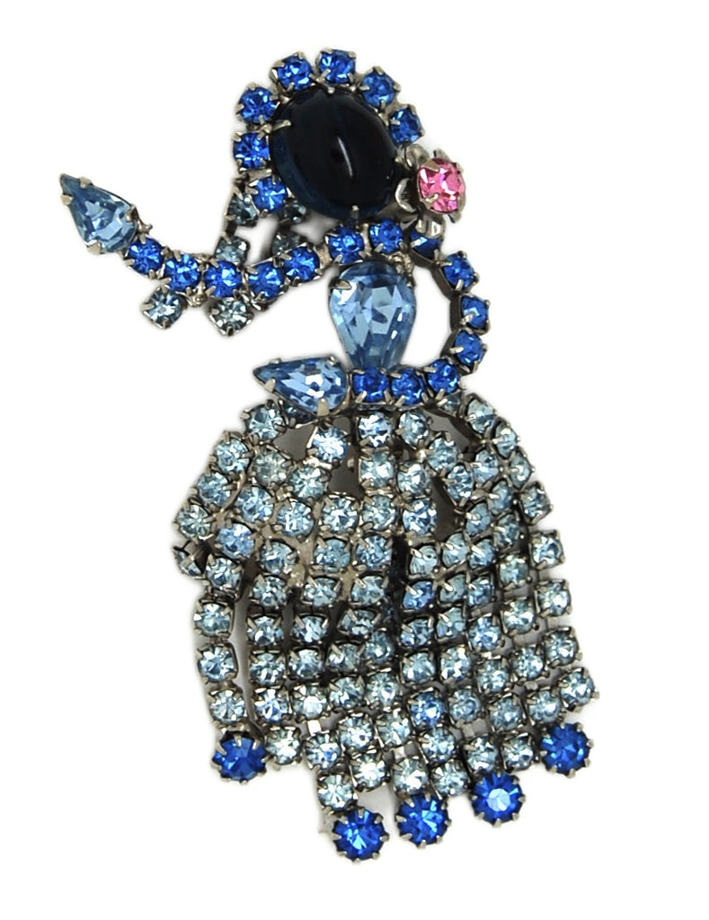 Hobe Hula Trembler Hawaiian Dancer Vintage Figural Brooch