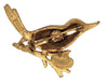 JJ Jonette Enamel Bird on Branch Pearls Nest Vintage Figural Pin Brooch