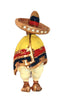 Boucher Mexican Barefoot Man Gold Plated Enamel Figural Pin Brooch Restrike