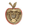 Carnegie Delicious Red Apple Vintage Figural Costume Brooch