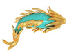 Carnegie Swimming Carp Blue Lucite Vintage Figural Brooch