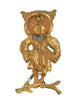 Original by Robert Blue Enameled Owl Vintage Figural Costume Brooch