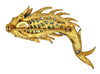 Carnegie Swimming Carp Blue Lucite Vintage Figural Brooch