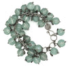 Louis Rousselet Aqua Glass AB Beads Silver Chain Vintage Bracelet