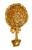 Cadoro Christmas Partridge Pear Topiary Vintage Figural Costume Brooch