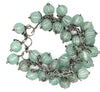Louis Rousselet Aqua Glass AB Beads Silver Chain Vintage Bracelet