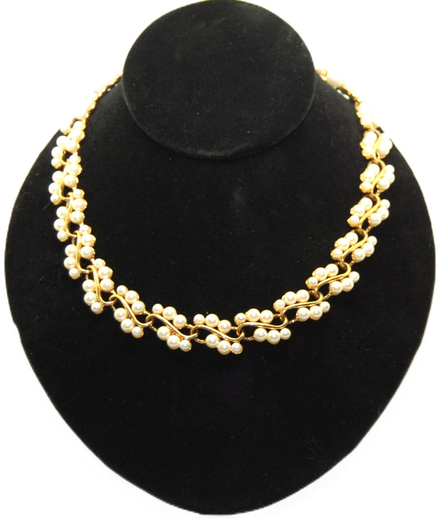 Napier Pearl Sectional Gold Plated High-End Vintage Necklace - Mint