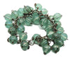 Louis Rousselet Aqua Glass AB Beads Silver Chain Vintage Bracelet