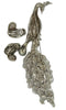 Cassini Cyvra Extra Large Peacock Vintage Figural Brooch & Earring Set