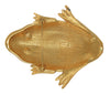 Trifari Emerald Enamel Gold Plate Frog Figural Costume Pin Brooch