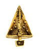 LIA Classic Cone Pink AB Gold Plate Christmas Tree Vintage Figural Brooch