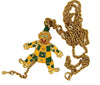 JJ Jonette Mechanical Clown Dangling Vintage Figural Costume Necklace.