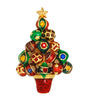 Radko Christmas Tree Enamel & Rhinestone Ornament Holiday Vintage Figural Brooch