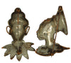 1940s Blackamoor Enameled Couple Vintage Figural Costume Brooch Set