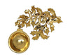Monet Christmas Dangling Ornament and Holly Berry Bow Vintage Figural Brooch