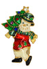 Radko Snowman Red & White Enamel Vintage Figural Pin Brooch
