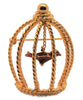 Jeanne Bird Cage Dangling Red Canary Vintage Figural Pin Brooch