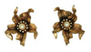 Boucher Lily 2081 Gold Tone Vintage Figural Earrings