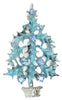 Christmas Tree Blues Holly Vintage Figural Brooch