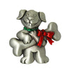 JJ Christmas Holiday Dog & His Bone Vintage Figural Brooch