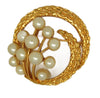 Trifari Classic Oval & Pearls Gold Plate Vintage Figural Pin Brooch
