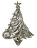 JJ Jonette Silver Tone Asymmetric Christmas Tree Figural Pin Brooch - Mint