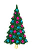 Classic Green Christmas Multi Color Rhinestones Tree Vintage Figural Brooch