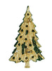 Classic Green Christmas Multi Color Rhinestones Tree Vintage Figural Brooch