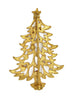 JJ Purple Rhinestone Gold Tone Christmas Tree Vintage Figural Brooch