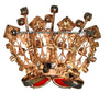 1960s Royal Crown Gold Plate Rhinestones Vintage Figural Pin Brooch