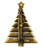 JJ Jonette Multi-Stone Straight Ribbon Christmas Vintage Figural Brooch