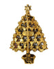Eisenberg Ice Dark Stones Christmas Tree Vintage Figural Costume Brooch - Mint