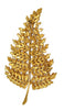 Classic Branched Tree Leaf Floral Gold Plate Vintage Figural Pin Brooch