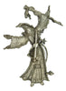 JJ Wizard Snake Staff AB Rhinestones Vintage Figural Brooch