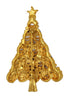 Christmas Classic Tiered Red AB Stone Ornaments Tree Vintage Figural Brooch