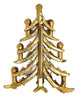 Weiss Large Christmas Candle Ruby Tree Vintage Figural Pin Brooch